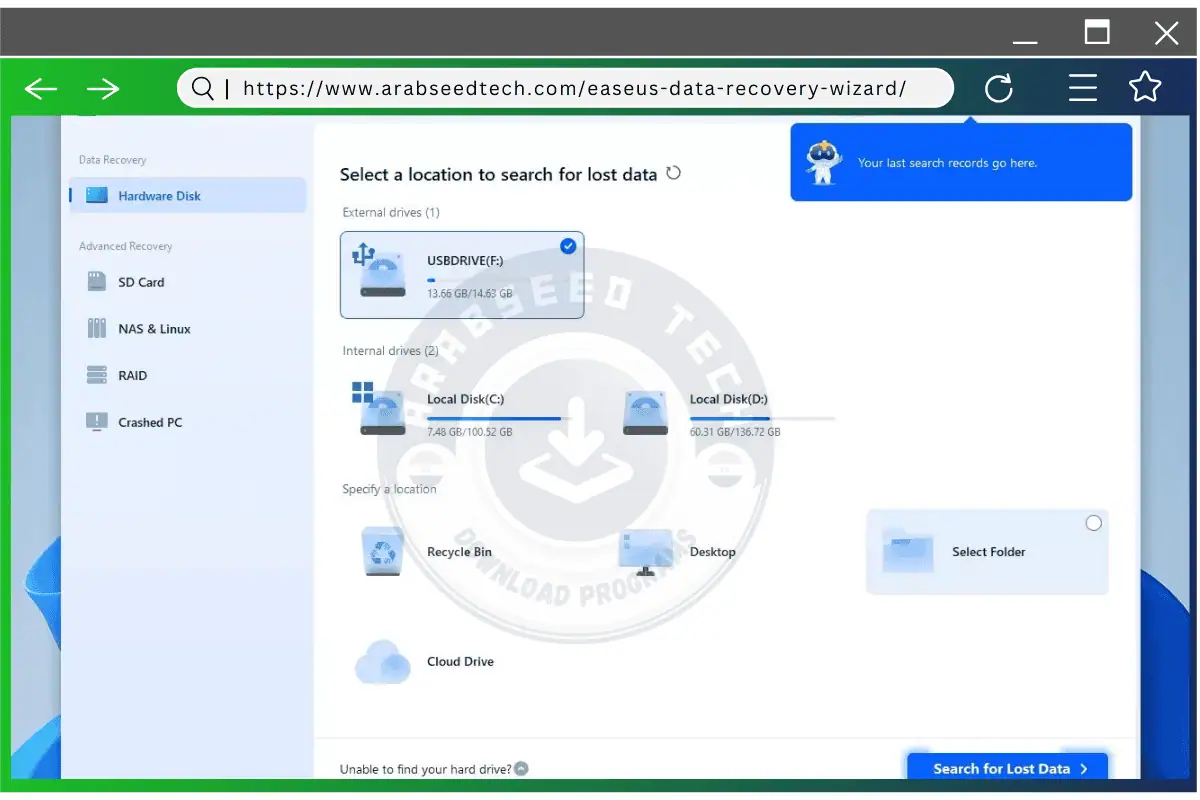 تحميل Easeus Data Recovery Wizard للكمبيوتر من ميديا ​​فاير 2026