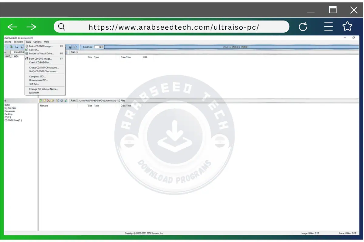 تحميل برنامج الترا ايزو UltraISO للكمبيوتر كامل مجاناً 2026